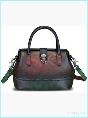 Genuine Leather Satchel Shoulder Bag Crossbody Purse Vintage Handmade